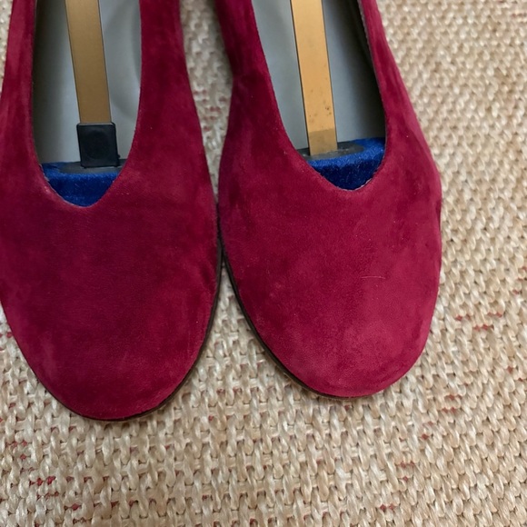 Eileen Fisher Raspberry Suede Ballet Flats - Picture 2 of 5